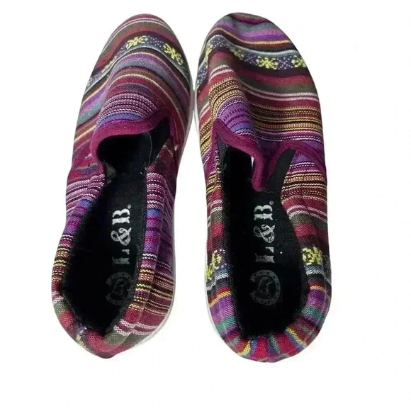 L & B Slip On Low Athletic Shoes 6.5 Multi Color - Picture 7 of 13
